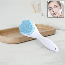 Silicone Face Scrubber Exfoliating Brush, Manual Handheld Facial Cleansing Brush (1 Pc)