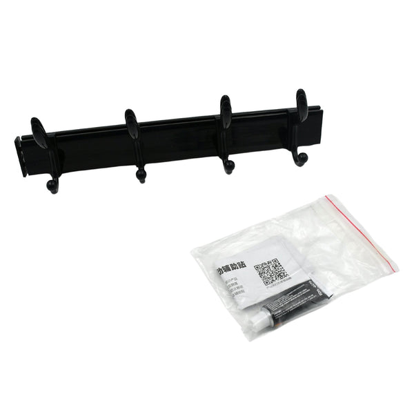 Extra Long 4-Hook Wall Coat Hanger with Eco Adhesive